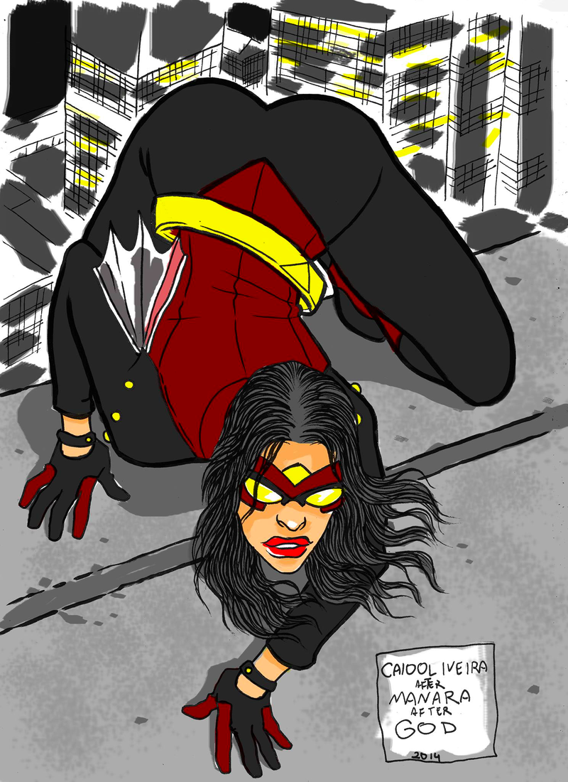 Illustration for article titled What If Milo Manara Drew Spider-Woman In Her New, Practical Costume?